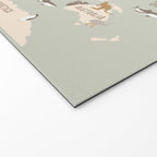 Kids world map with animals in green Welcome Mat Gallery Image 2