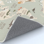 Kids world map with animals in green Rug Gallery Image 4