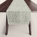 Indian Paintbrush - dusty light blue Table Runner Gallery Image 1
