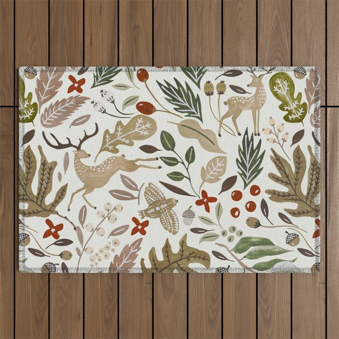 Christmas in the wild nature Outdoor Rug Gallery Image 1