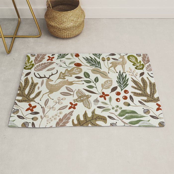 Christmas in the wild nature Rug Gallery Image 1