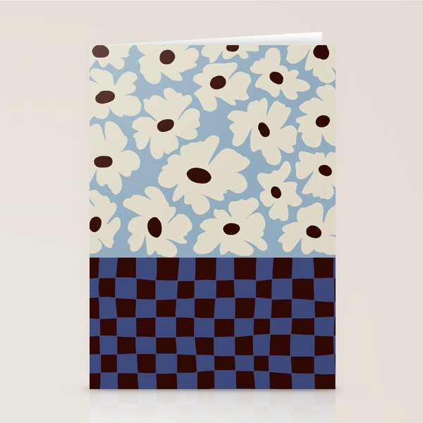 Flowers_checkerboard  Stationery Card Gallery Image 2