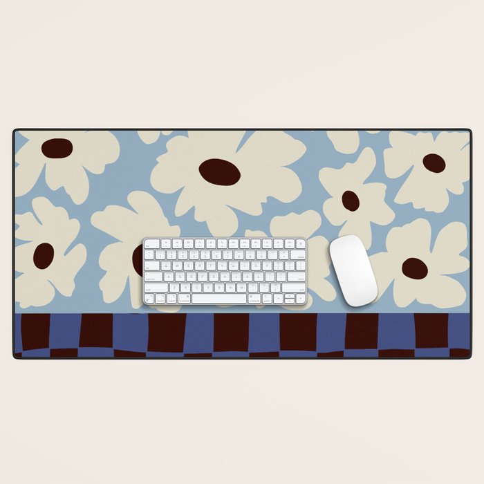Flowers_checkerboard  Desk Mat Gallery Image 1