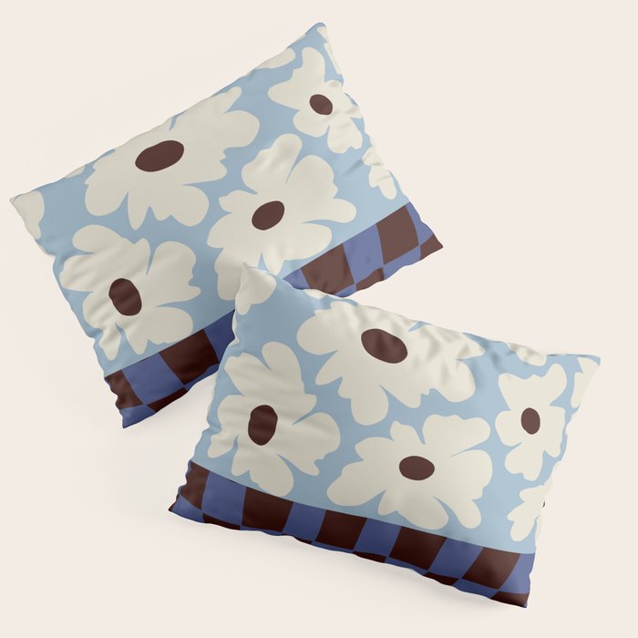 Flowers_checkerboard  Pillow Sham Gallery Image 3