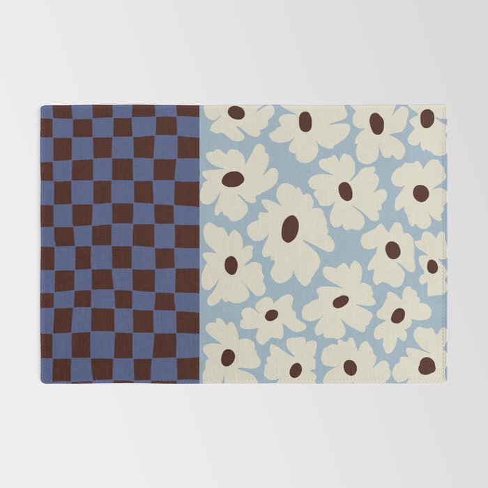 Flowers_checkerboard  Rug Gallery Image 2
