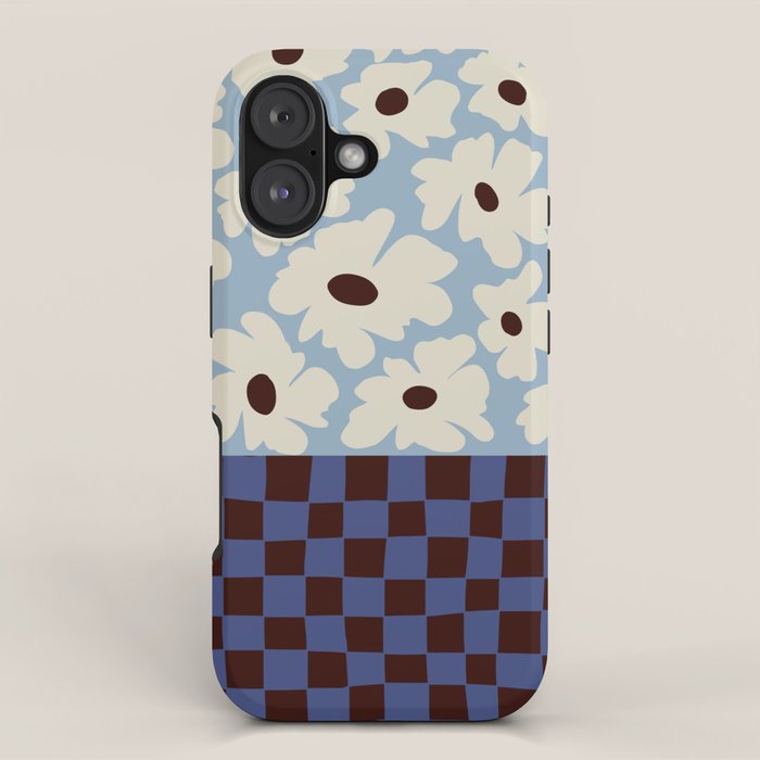Flowers_checkerboard  iPhone Case Gallery Image 1