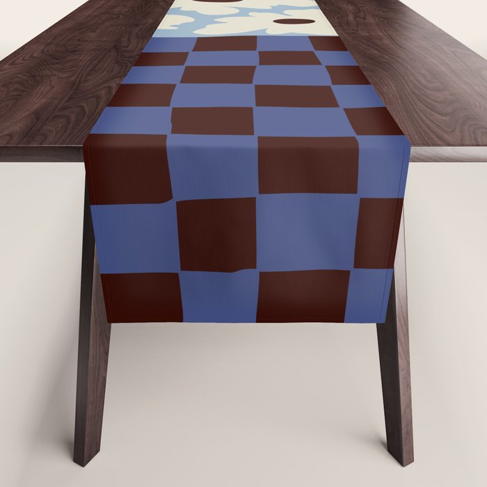 Flowers_checkerboard  Table Runner Gallery Image 1
