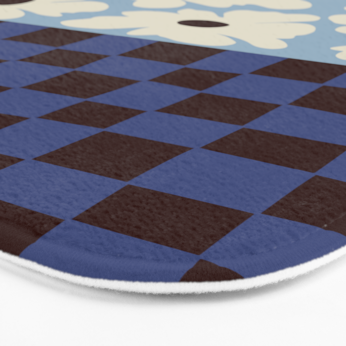 Flowers_checkerboard  Bath Mat Gallery Image 3