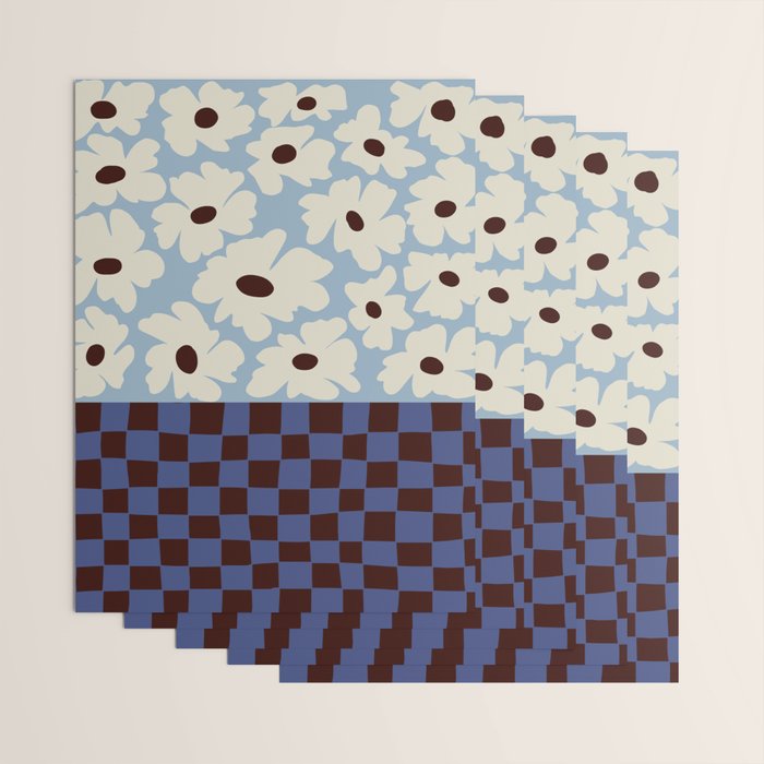 Flowers_checkerboard  Wrapping Paper Gallery Image 3