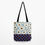 Flowers_checkerboard  Tote Bag Gallery Image 2