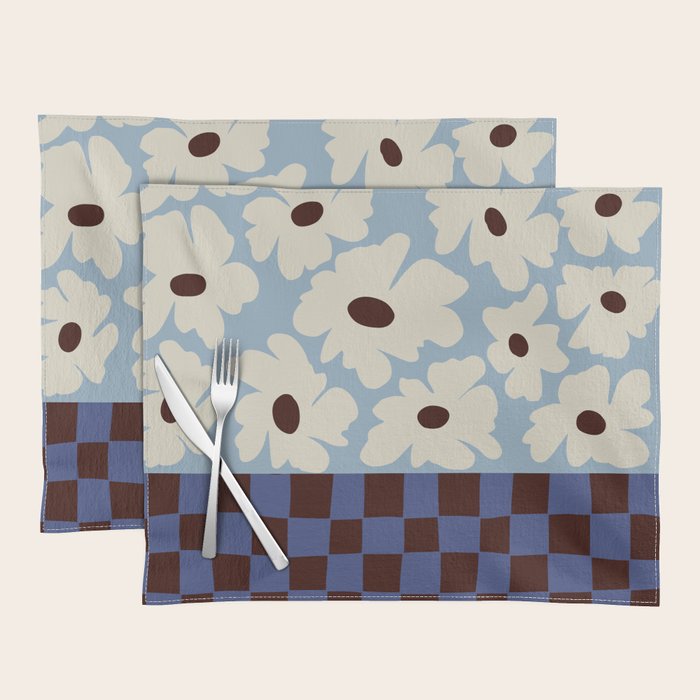 Flowers_checkerboard  Placemat Gallery Image 1