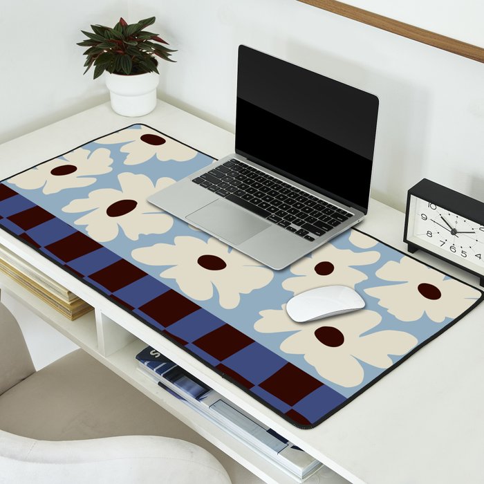 Flowers_checkerboard  Desk Mat Gallery Image 2