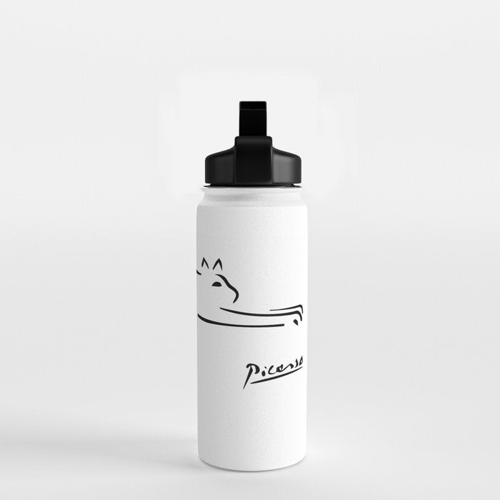 Pablo Picasso Cat Artwork Shirt, Kitten Sketch Reproduction Water Bottle Gallery Image 2