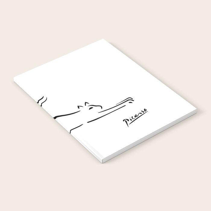 Pablo Picasso Cat Artwork Shirt, Kitten Sketch Reproduction Notebook Gallery Image 2