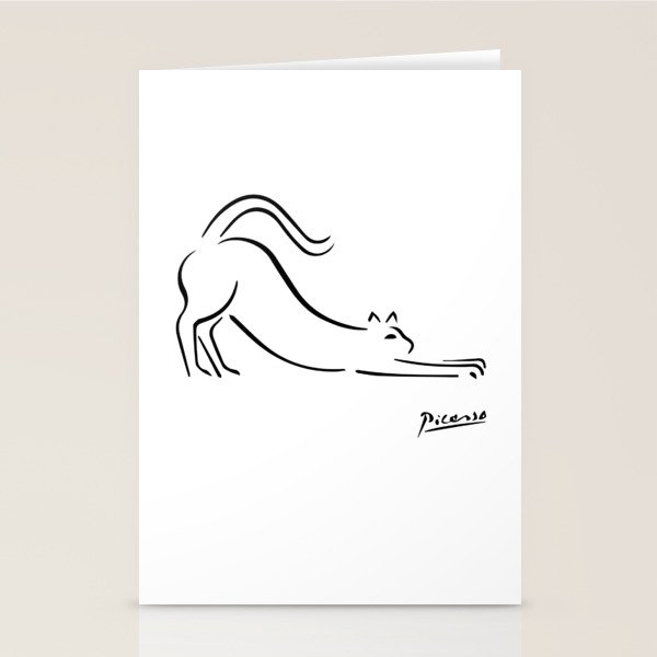 Pablo Picasso Cat Artwork Shirt, Kitten Sketch Reproduction Stationery Card Gallery Image 2