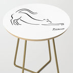 Pablo Picasso Cat Artwork Shirt, Kitten Sketch Reproduction Side Table Gallery Image 2