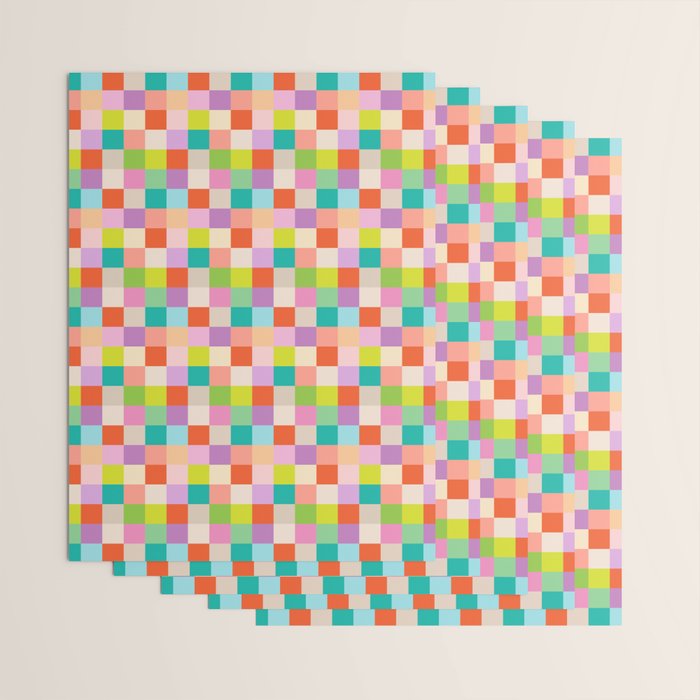 Bright Checks Wrapping Paper Gallery Image 3