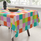 Bright Checks Tablecloth Gallery Image 3