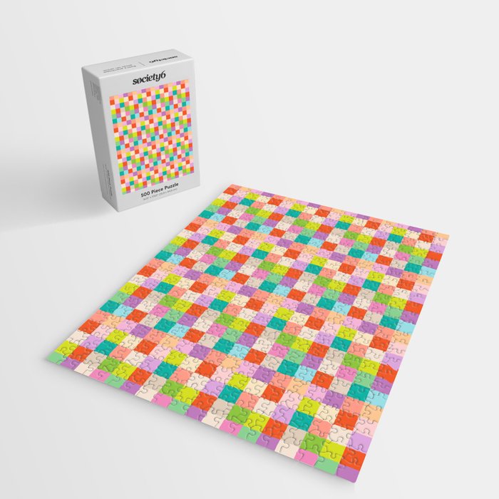 Bright Checks Jigsaw Puzzle Gallery Image 2