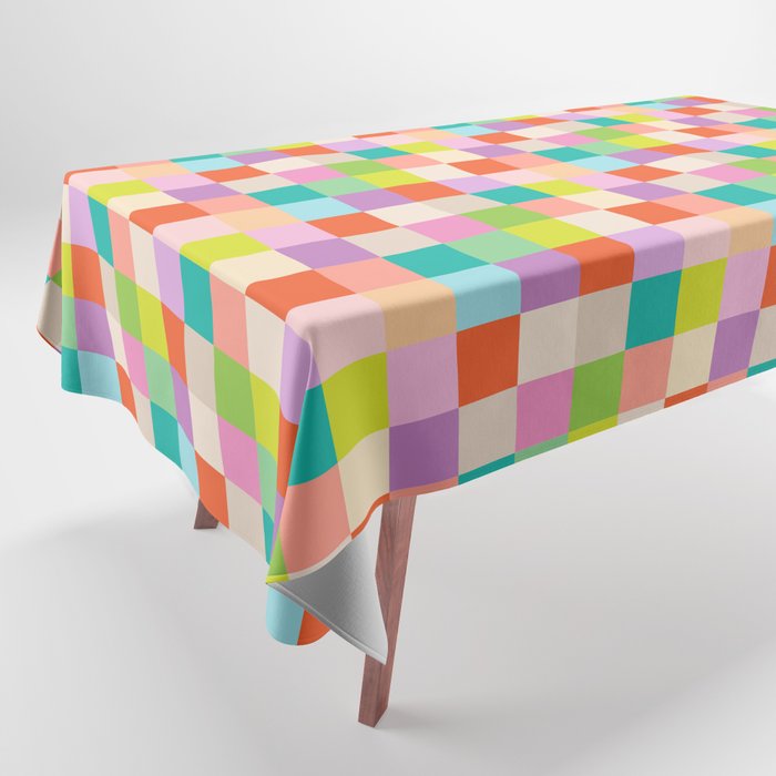 Bright Checks Tablecloth Gallery Image 1