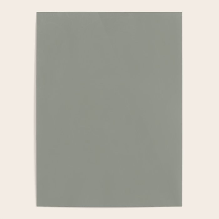 Evergreen Fog Green solid Poster Gallery Image 4