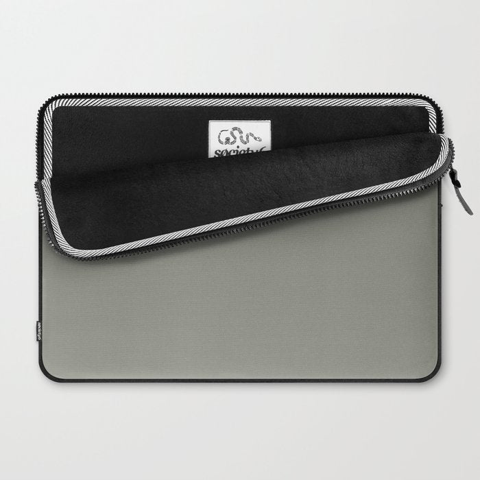 Evergreen Fog Green solid Laptop Sleeve Gallery Image 2