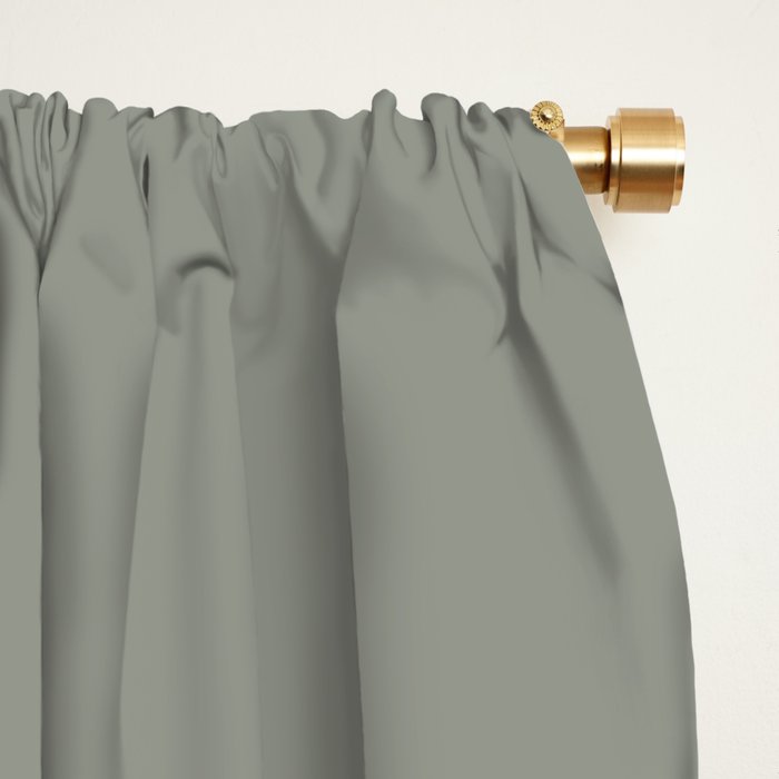 Evergreen Fog Green solid Window Curtain Gallery Image 2