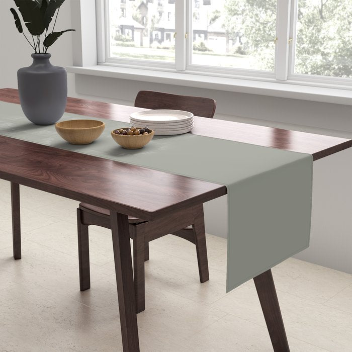 Evergreen Fog Green solid Table Runner Gallery Image 2
