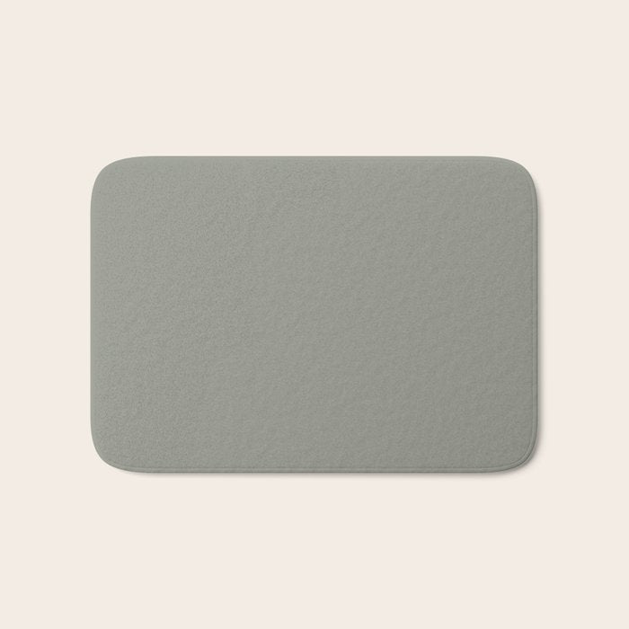 Evergreen Fog Green solid Bath Mat Gallery Image 1