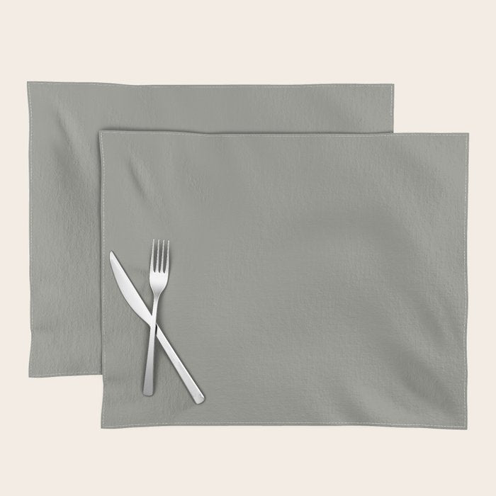 Evergreen Fog Green solid Placemat Gallery Image 1