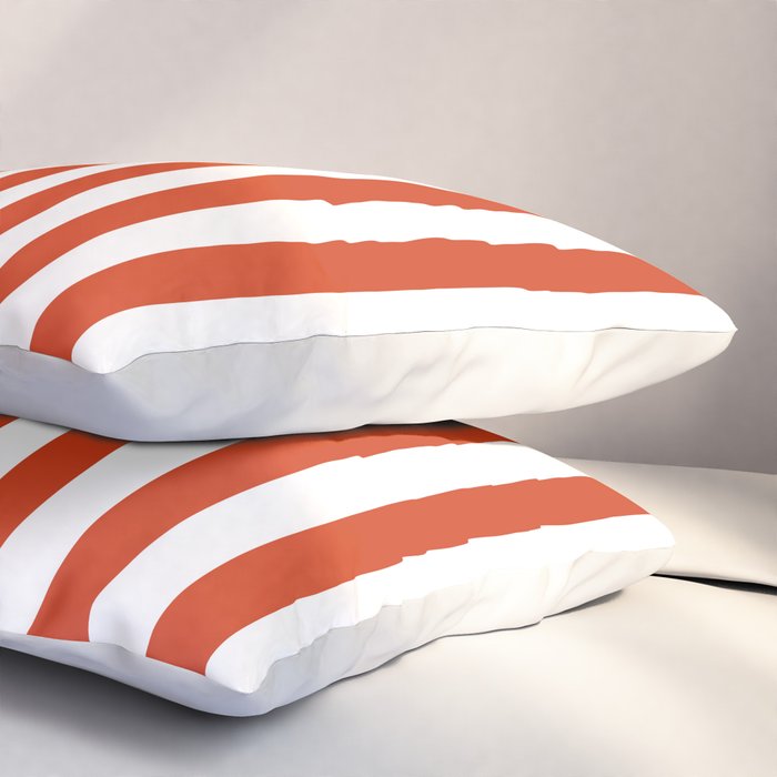 Red White Stripe - By The Seashore Pillow Sham Gallery Image 3