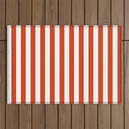 Red White Stripe - By The Seashore Outdoor Rug Gallery Image 1