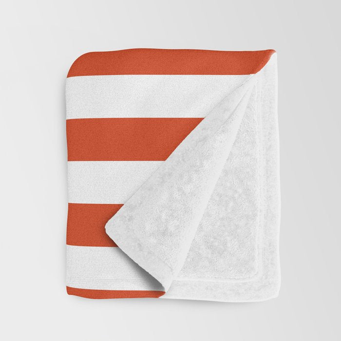 Red White Stripe - By The Seashore Throw Blanket Gallery Image 3