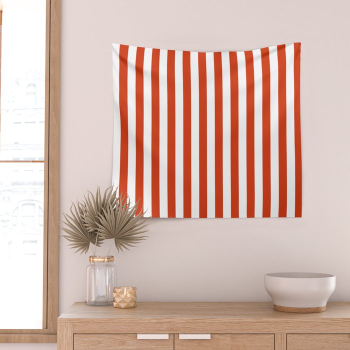 Red White Stripe - By The Seashore Wall Tapestry Gallery Image 2