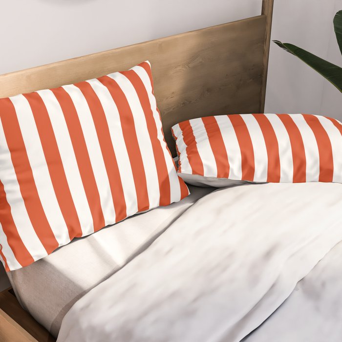 Red White Stripe - By The Seashore Pillow Sham Gallery Image 2