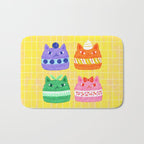 Cat Macaron Bath Mat Gallery Image 1