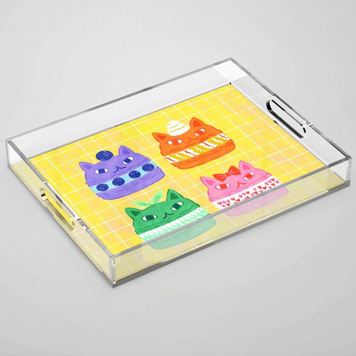 Cat Macaron Acrylic Tray Gallery Image 1