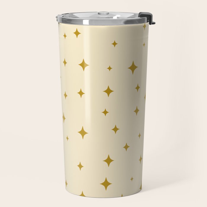 Make a wish - Gold star pattern Travel Mug Gallery Image 2