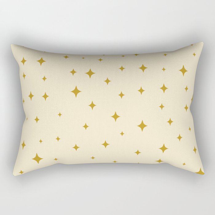 Make a wish - Gold star pattern Rectangular Pillow Gallery Image 2