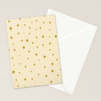 Make a wish - Gold star pattern Stationery Card Gallery Image 2