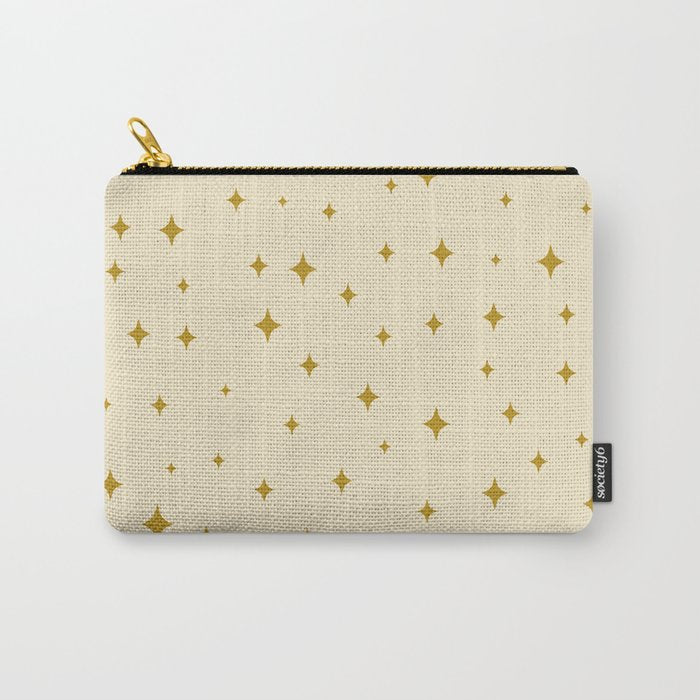 Make a wish - Gold star pattern Carry All Pouch Gallery Image 1