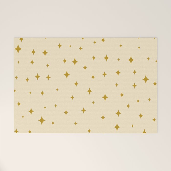 Make a wish - Gold star pattern Welcome Mat Gallery Image 1