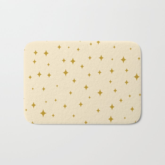 Make a wish - Gold star pattern Bath Mat Gallery Image 1