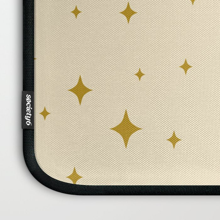 Make a wish - Gold star pattern Laptop Sleeve Gallery Image 3