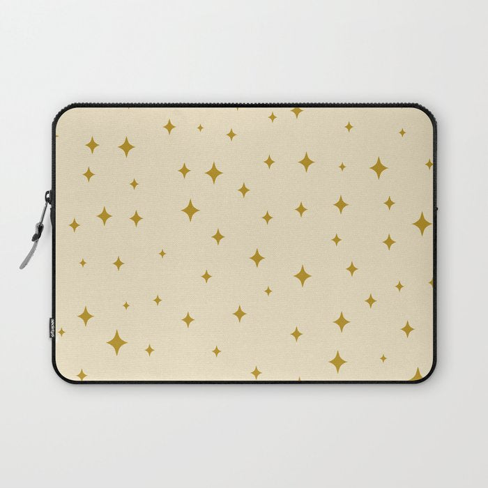 Make a wish - Gold star pattern Laptop Sleeve Gallery Image 1