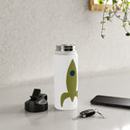 Space Age Rocket Ships - Atomic Age Mid-Century Modern Pattern in Mid Mod Beige and Olive Water Bottle Gallery Image 4