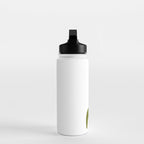 Space Age Rocket Ships - Atomic Age Mid-Century Modern Pattern in Mid Mod Beige and Olive Water Bottle Gallery Image 3
