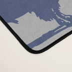 Buffalo Bison Pattern Blue and Gray Desk Mat Gallery Image 4