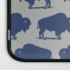 Buffalo Bison Pattern Blue and Gray Laptop Sleeve Gallery Image 3