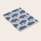 Buffalo Bison Pattern Blue and Gray Notebook Gallery Image 2